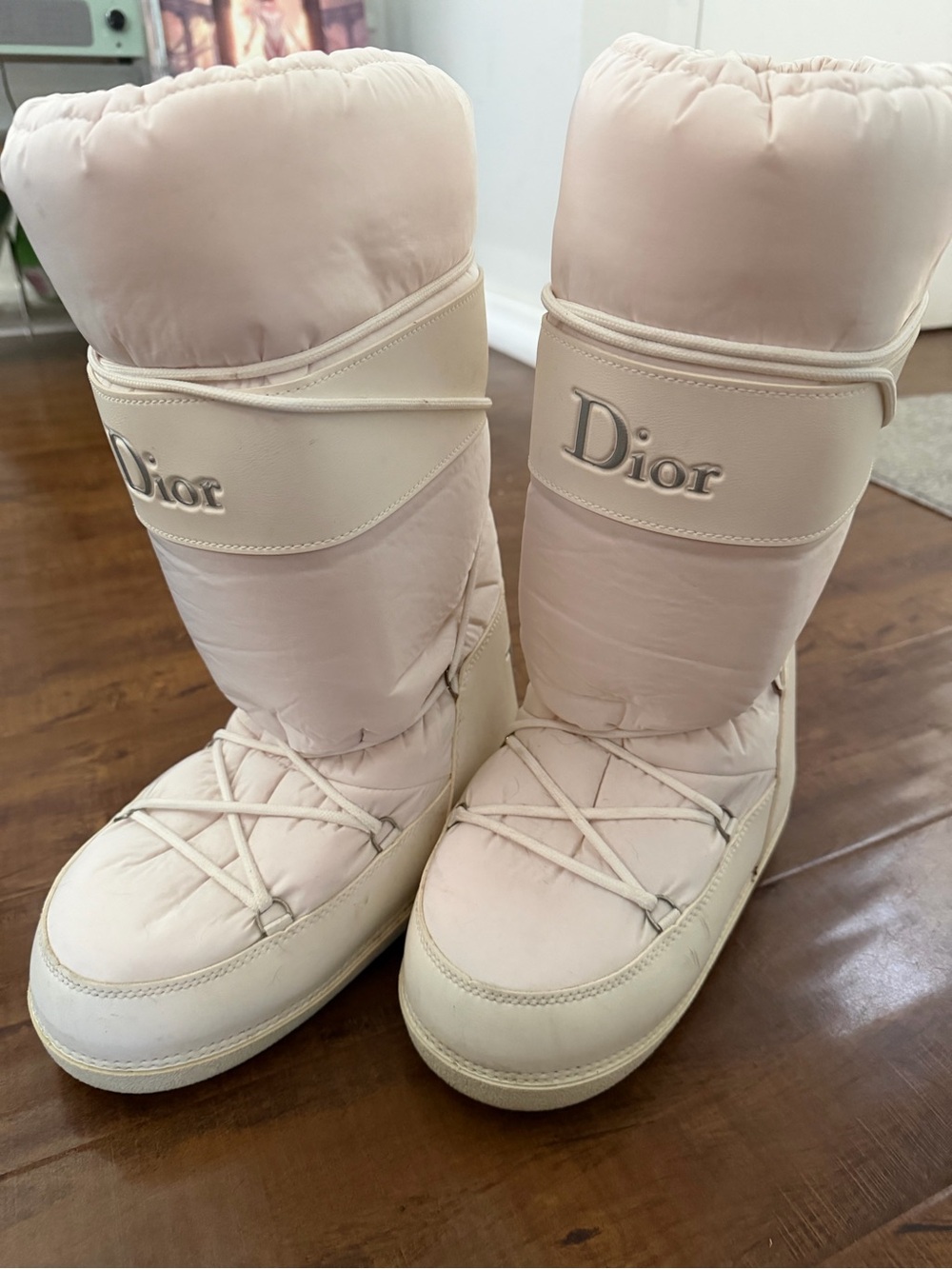 Rare Vintage Christian Dior Galliano Era Moon Boots Snow Boots White 38–40 Y2K